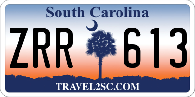 SC license plate ZRR613