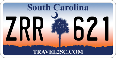 SC license plate ZRR621
