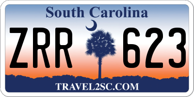 SC license plate ZRR623