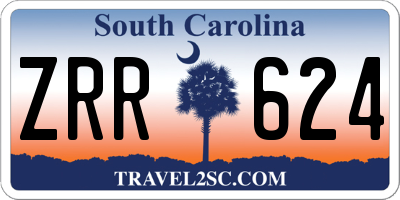 SC license plate ZRR624