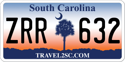 SC license plate ZRR632