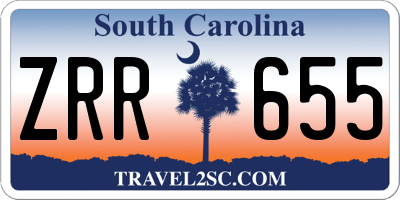 SC license plate ZRR655