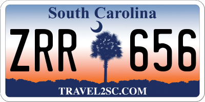 SC license plate ZRR656