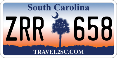 SC license plate ZRR658