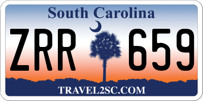 SC license plate ZRR659
