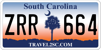 SC license plate ZRR664