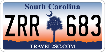 SC license plate ZRR683