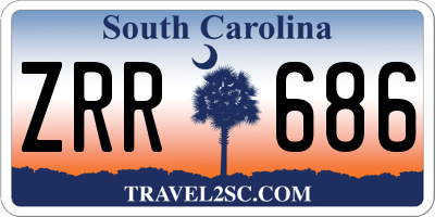 SC license plate ZRR686