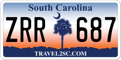 SC license plate ZRR687