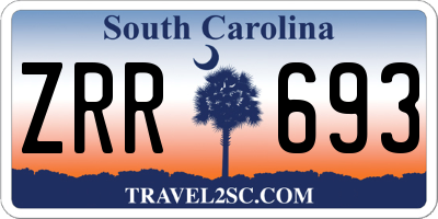 SC license plate ZRR693