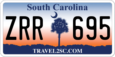 SC license plate ZRR695