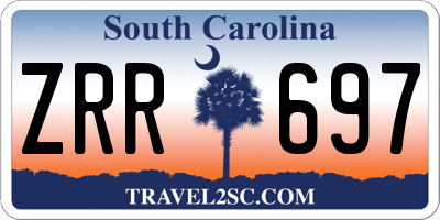SC license plate ZRR697