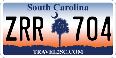 SC license plate ZRR704