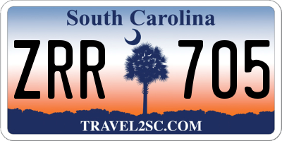SC license plate ZRR705