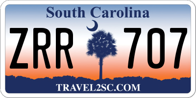 SC license plate ZRR707