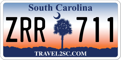 SC license plate ZRR711
