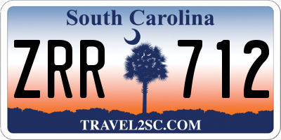 SC license plate ZRR712