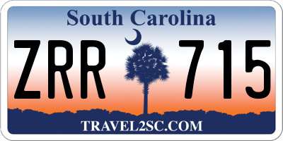 SC license plate ZRR715