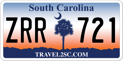 SC license plate ZRR721