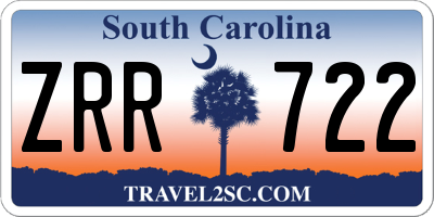 SC license plate ZRR722