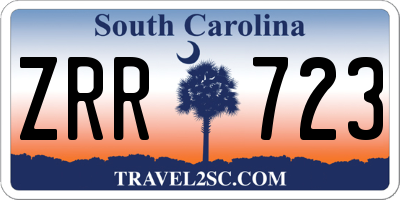 SC license plate ZRR723