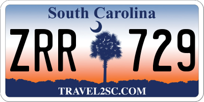 SC license plate ZRR729