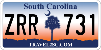 SC license plate ZRR731