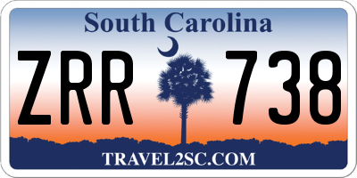 SC license plate ZRR738