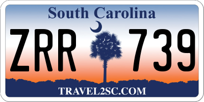 SC license plate ZRR739