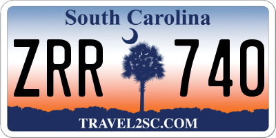 SC license plate ZRR740