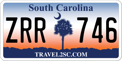 SC license plate ZRR746