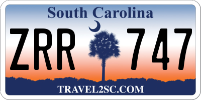 SC license plate ZRR747