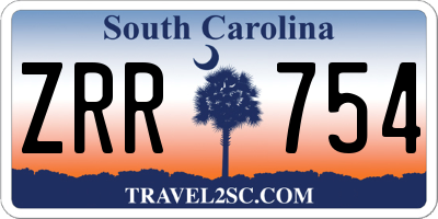 SC license plate ZRR754