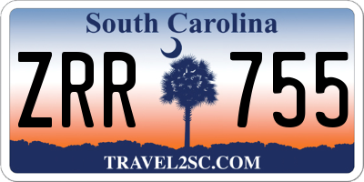 SC license plate ZRR755