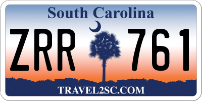 SC license plate ZRR761