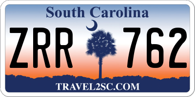SC license plate ZRR762