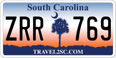 SC license plate ZRR769