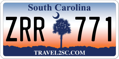 SC license plate ZRR771