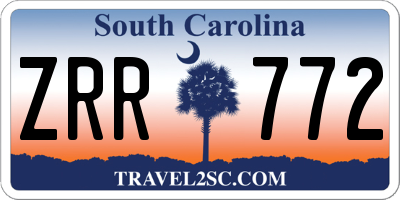 SC license plate ZRR772