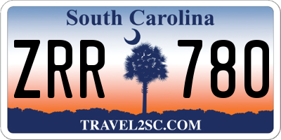SC license plate ZRR780