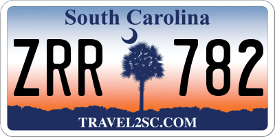 SC license plate ZRR782