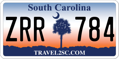 SC license plate ZRR784