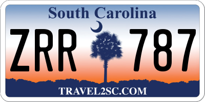 SC license plate ZRR787