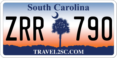 SC license plate ZRR790