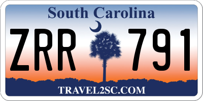 SC license plate ZRR791