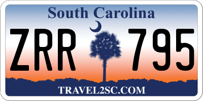 SC license plate ZRR795