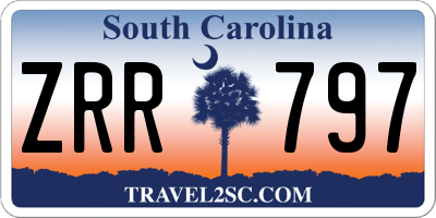 SC license plate ZRR797