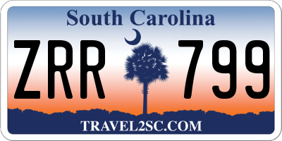 SC license plate ZRR799