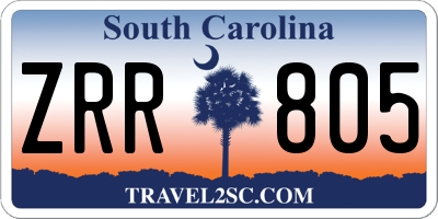 SC license plate ZRR805