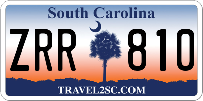 SC license plate ZRR810